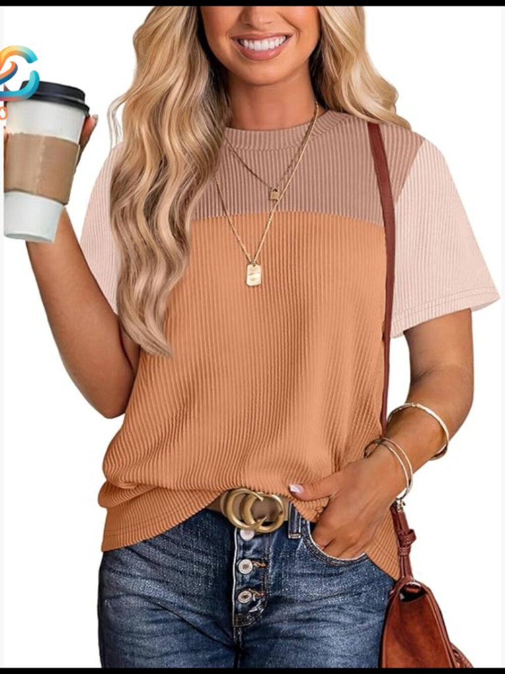 Short Sleeve Crewneck Knit Top, Regular Fit, Casual Spring Summer Tee